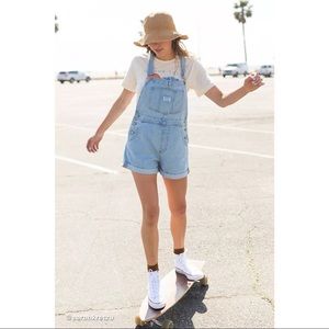 Levi Vintage Blue Overall Shorts